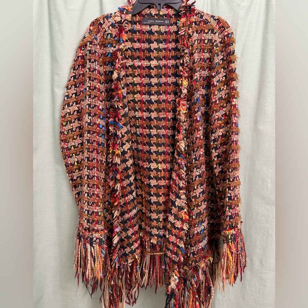Zara Multicolor Woven Cardigan